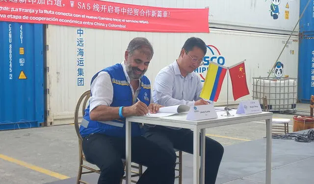  China ha inaugurado una nueva ruta marítima directa entre Buenaventura, Colombia, y Shanghái, impulsada por la naviera estatal Cosco Shipping. Foto: Caracol Cali   