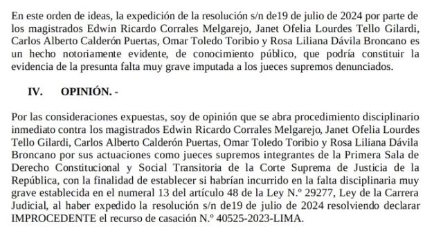 Por mayoría, 4 a 3,la Junta Nacional decidió el inicio del proceso disciplinario inmediato   