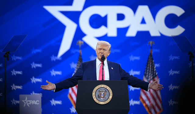 Donald Trump elogió a Javier Milei en su discurso en la Conferencia de Acción Política Conservadora (CPAC) en Washington. Foto: AFP Donald Trump elogió a Javier Milei en su discurso en la Conferencia de Acción Política Conservadora (CPAC) en Washington. Foto: AFP
