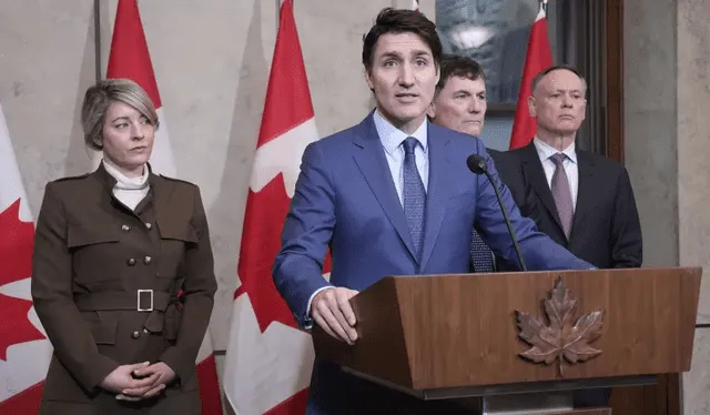 Trudeau acusa a Trump de querer afectar la economía canadiense para anexionar el país y denunciará los aranceles ante la OMC. Foto: 20Minutos. Trudeau acusa a Trump de querer afectar la economía canadiense para anexionar el país y denunciará los aranceles ante la OMC. Foto: 20Minutos.