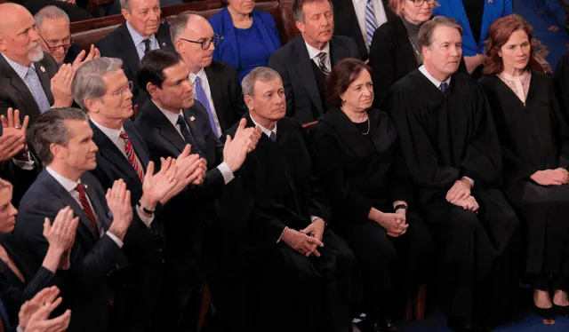 Miembros del gabinete del presidente de EE.UU., Donald Trump durante su discurso ante del Congreso. Foto: AFP Miembros del gabinete del presidente de EE.UU., Donald Trump durante su discurso ante del Congreso. Foto: AFP