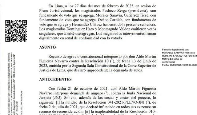 La sentencia del TC en el caso Aldo Figueroa   