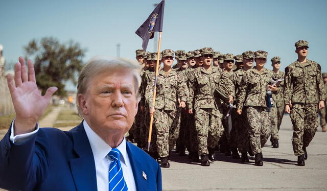 Trump authorizes military control of borderlands to boost security and speed up barrier construction. Photo: GLR News Composition/ EFE/ MullenLowe/ Matt Kalinowski Trump authorizes military control of borderlands to boost security and speed up barrier construction. Photo: GLR News Composition/ EFE/ MullenLowe/ Matt Kalinowski