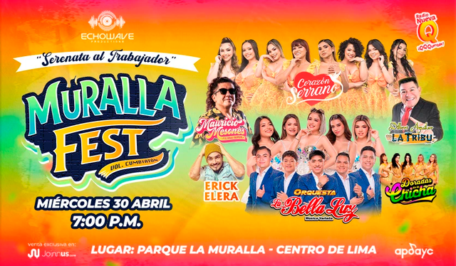  Corazón Serrano, La Bella Luz y más artistas se presentarán este miércoles 30 de abril en el Parque La Muralla. Foto: difusión.<br>    