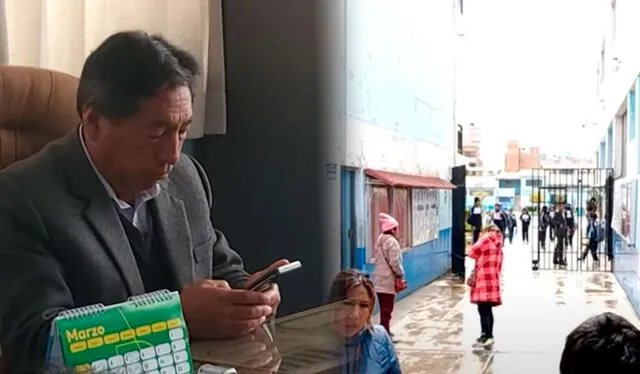 El vigilante que acompañaba al director de la escuela se quedó profundamente dormido en uno de las aulas. Foto: composición LR/ Latina El vigilante que acompañaba al director de la escuela se quedó profundamente dormido en uno de las aulas. Foto: composición LR/ Latina
