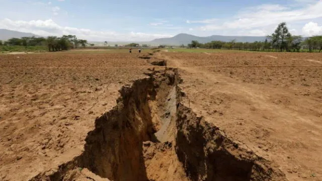 La fisura africana indica un lento proceso de separación del continente, generando actividad sísmica y volcánica. Foto: Captura La fisura africana indica un lento proceso de separación del continente, generando actividad sísmica y volcánica. Foto: Captura