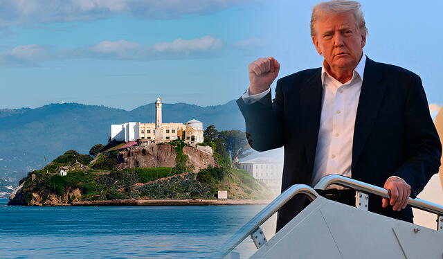  Donald Trump planea reabrir la temida prisión Alcatraz con el fin de controlar los crímenes en Estados Unidos.   