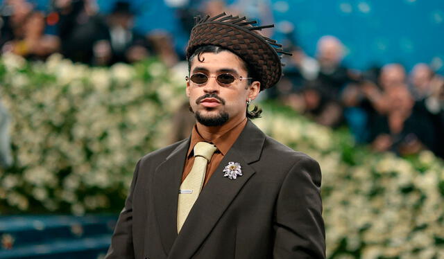 Bad Bunny en los Met Gala 2025. Foto: AFP Bad Bunny en los Met Gala 2025. Foto: AFP