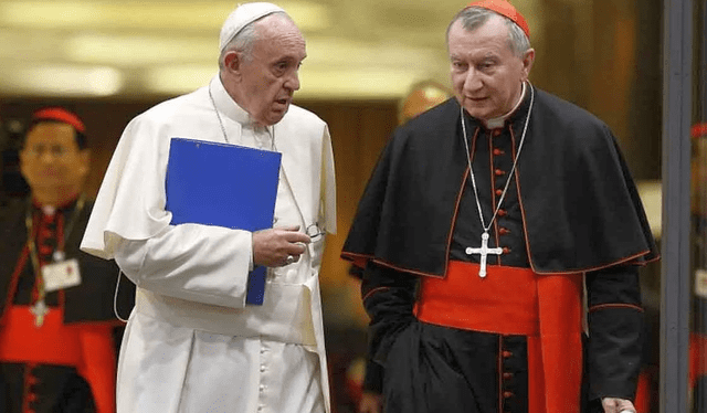 La cercanía de Parolin al Papa Francisco le afianza su posición como posible sucesor. Foto: U24News. La cercanía de Parolin al Papa Francisco le afianza su posición como posible sucesor. Foto: U24News.