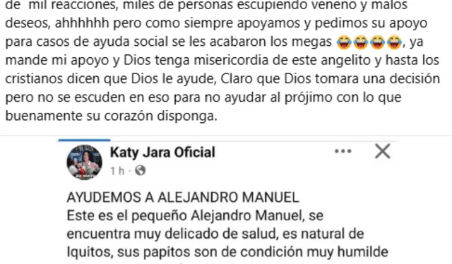 Mensaje de Marvin Bancayan. Foto: facebook Mensaje de Marvin Bancayan. Foto: facebook
