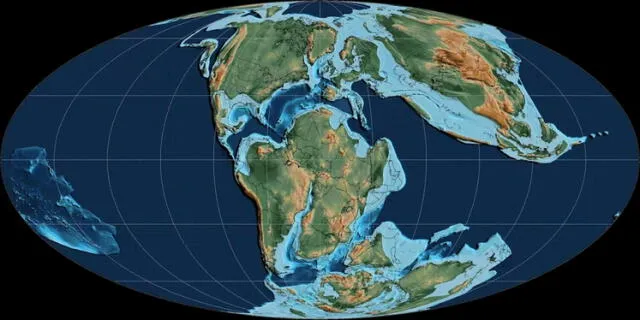 Mapa de la Tierra durante el Cretácico Inferior, hace 120 millones de años, con Australia en la región polar. Foto: Wikimedia Mapa de la Tierra durante el Cretácico Inferior, hace 120 millones de años, con Australia en la región polar. Foto: Wikimedia