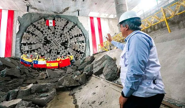  La construcción del Metro de Lima se convirtió en uno de los más lentos del continente, ya que apenas se excavan 2,5 metros de túnel por día. Foto: El Peruano   