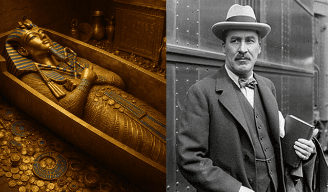 Howard Carter descubrió la tumba del faraón Tutankamón. Foto: ChatGPT/ Wikipedia Howard Carter descubrió la tumba del faraón Tutankamón. Foto: ChatGPT/ Wikipedia
