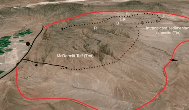  Estudios indican que la mayor reserva de litio del mundo, en el cráter McDermitt, contendría entre 20 y 40 millones de toneladas del metal. Foto: RRSS   