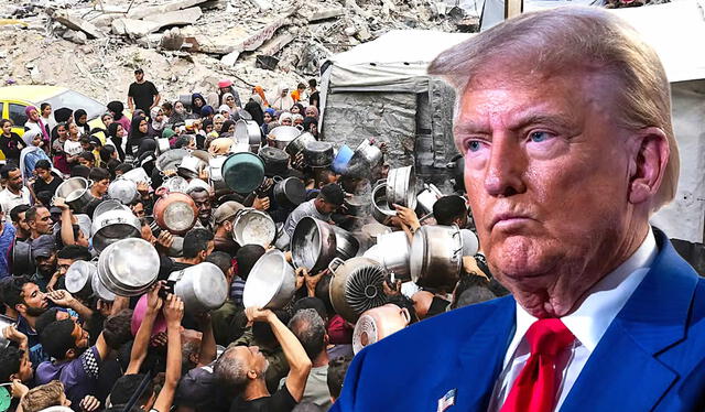 Donald Trump confirmó que su administración observa de cerca los acontecimientos en Gaza. Foto: AP/Composición LR. Donald Trump confirmó que su administración observa de cerca los acontecimientos en Gaza. Foto: AP/Composición LR.