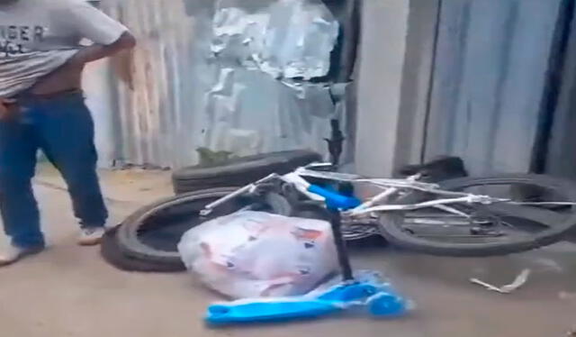 Entre los objetos hallados había bicicleta, scooters, televisores, entre otros. Foto: TikTok/ @roy.huamani Entre los objetos hallados había bicicleta, scooters, televisores, entre otros. Foto: TikTok/ @roy.huamani