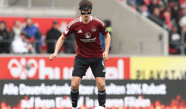  Fabio Gruber ha irrumpido en la 2. Bundesliga gracias a su rápida adaptación al FC Nürnberg, donde demostró su valía como defensor. Foto: ESPN   