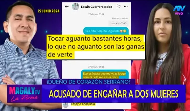 Aida Rojas, conocida como 'Reyna Colibrí', filtró conversaciones en las que Guerrero le decía "Lo que no aguanto son las ganas de verte". Foto: Magaly TV la firme Aida Rojas, conocida como 'Reyna Colibrí', filtró conversaciones en las que Guerrero le decía "Lo que no aguanto son las ganas de verte". Foto: Magaly TV la firme