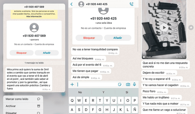 Armas reveló que no es la primera vez que lo extorsionan. Créditos: composición LR.<br><br> Armas reveló que no es la primera vez que lo extorsionan. Créditos: composición LR.<br><br>