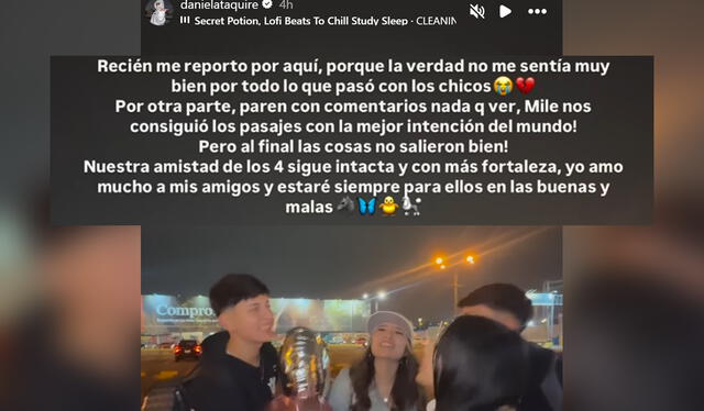  Daniela Taquire respondió a tiktokers chilenos. Foto: Daniela Taquire/Instagram   