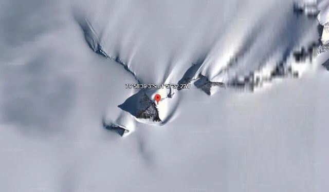 Esta peculiar formación geológica ha dado pie a una serie de hipótesis que oscilan entre explicaciones científicas. Foto: Google Earth Esta peculiar formación geológica ha dado pie a una serie de hipótesis que oscilan entre explicaciones científicas. Foto: Google Earth