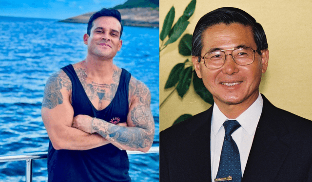  Christian Domínguez aseguró que admira a Alberto Fujimori. Foto: Composición LR/ Instagram/ Wikipedia   