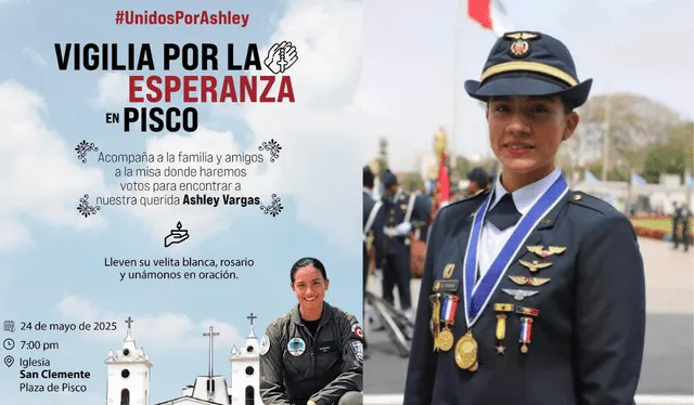La familia de Ashley Vargas convocó a una vigilia este sábado a las 7:00 p.m. en la Iglesia San Clemente Plaza de Pisco. Foto: Facebook La familia de Ashley Vargas convocó a una vigilia este sábado a las 7:00 p.m. en la Iglesia San Clemente Plaza de Pisco. Foto: Facebook