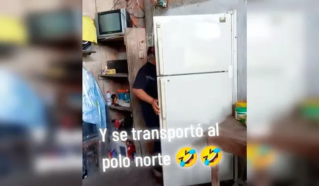  Al abrir la puerta, en lugar de encontrar verduras o alimentos había un cuarto de baño. Foto: composición LR/ TikTok / @victorleo696   