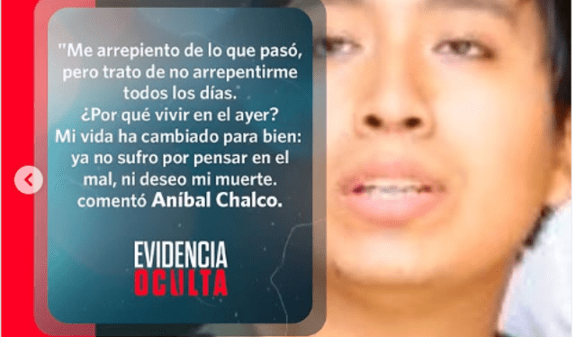  La carta de Aníbal Chalco. Foto: Evidencia Oculta   