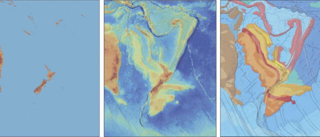  El mapa de Zelandia revela la totalidad del continente sumergido. Foto: GNS Science   