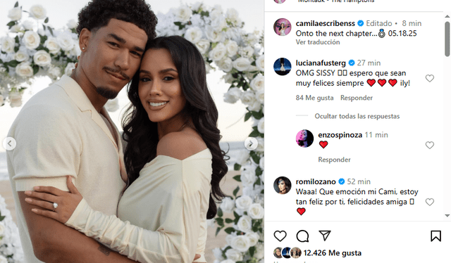 Ex Miss Perú compartió su compromiso con Allerd lazard. Foto: Instagram Ex Miss Perú compartió su compromiso con Allerd lazard. Foto: Instagram