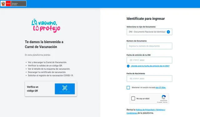  Carné de vacunación del Minsa. Foto: Minsa   