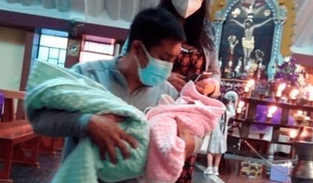 En agradecimiento al Divino Niño caminó de rodillas desde la puerta de la iglesia hasta el altar donde está la imagen con sus dos bebés en brazos. Créditos: Emmanuel Moreno, La República En agradecimiento al Divino Niño caminó de rodillas desde la puerta de la iglesia hasta el altar donde está la imagen con sus dos bebés en brazos. Créditos: Emmanuel Moreno, La República