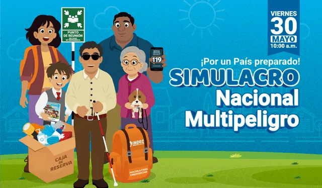 Cuándo y a qué hora es el primer Simulacro Nacional Multipeligro del 2025.   