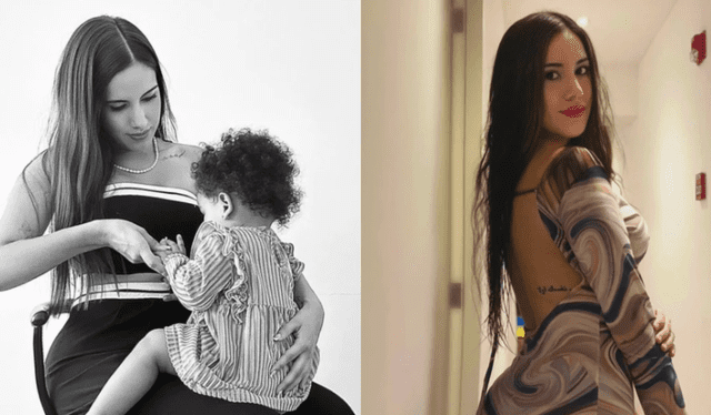 Darinka Ramírez junto a su pequeña hija.   