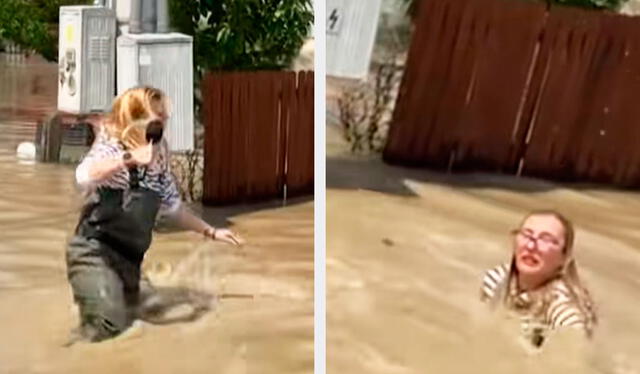 Afortunadamente, solo se trató de un susto y la reportera salió ilesa. Foto: composición LR/ TikTok Afortunadamente, solo se trató de un susto y la reportera salió ilesa. Foto: composición LR/ TikTok