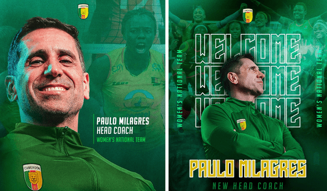 La selección femenina de Camerún le da la bienvenida a su nuevo DT Paulo de Tarso Milagres. Foto: Composición LR/ canalataquedefesa/ Instagram La selección femenina de Camerún le da la bienvenida a su nuevo DT Paulo de Tarso Milagres. Foto: Composición LR/ canalataquedefesa/ Instagram