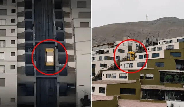 En uno de los cerros de Surco se encuentra un elevador que recorre 20 y que traslada a los vecinos de las faldas del cerro a la cima sin tener que subir escaleras. Foto: composición LR/ La República/TikTok En uno de los cerros de Surco se encuentra un elevador que recorre 20 y que traslada a los vecinos de las faldas del cerro a la cima sin tener que subir escaleras. Foto: composición LR/ La República/TikTok