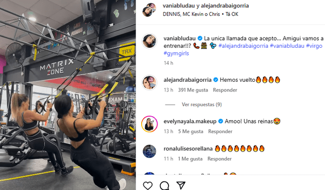 Vania Bludau y Alejandra Baigorria. Foto: captura Instagram Vania Bludau y Alejandra Baigorria. Foto: captura Instagram