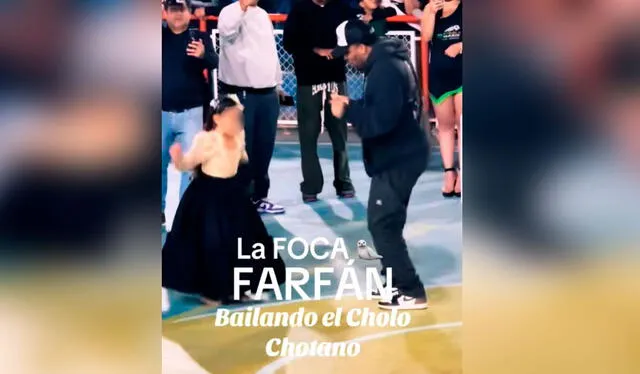 La ‘Foquita’ no dudó en mostrar sus pasos de huaino junto a una niña en Chota. Foto: composición LR/ TikTok/ @joseluisbustamente La ‘Foquita’ no dudó en mostrar sus pasos de huaino junto a una niña en Chota. Foto: composición LR/ TikTok/ @joseluisbustamente