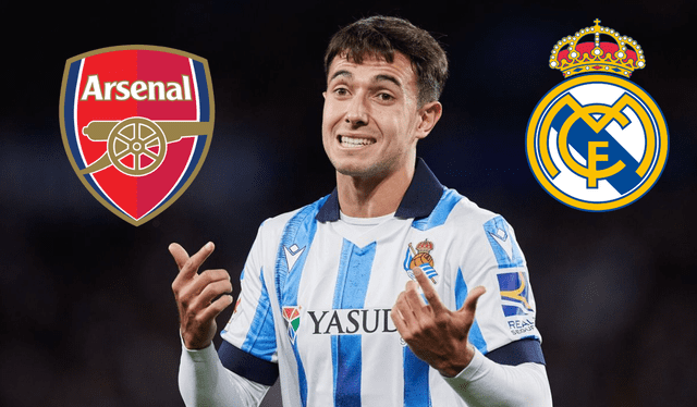 El futuro de Martín Zubimendi se veía en el Arsenal, pero el Real Madrid también lo quiere en sus filas. Foto: AFP7 El futuro de Martín Zubimendi se veía en el Arsenal, pero el Real Madrid también lo quiere en sus filas. Foto: AFP7