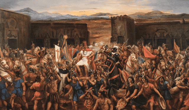 La captura de Atahualpa. Foto: Juan Lepiani La captura de Atahualpa. Foto: Juan Lepiani