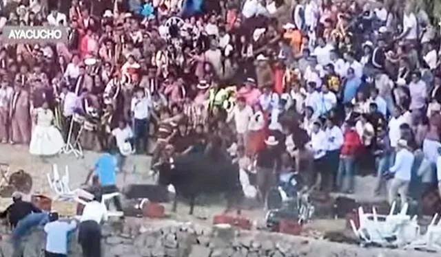  Varios heridos fueron trasladados al Hospital Regional de Ayacucho. Foto: YouTube/ TV Perú   