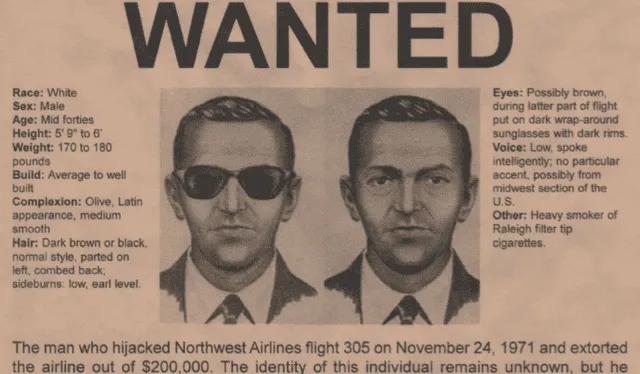 La única pista que se halló contra D.B. Cooper fue un fajo de billetes dentro de una billetera que un niño encontró y que pertenecía al criminal. Foto: viva radio La única pista que se halló contra D.B. Cooper fue un fajo de billetes dentro de una billetera que un niño encontró y que pertenecía al criminal. Foto: viva radio
