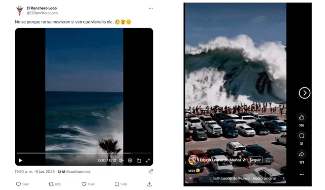 <em> Publicaciones desinformativas por las redes sociales de X y Facebook. Foto: capturas de pantalla</em>   
