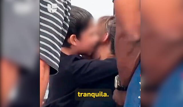  La mujer no paraba de llorar al ser detenida por agentes ICE. Foto: composición LR/ Univisión   