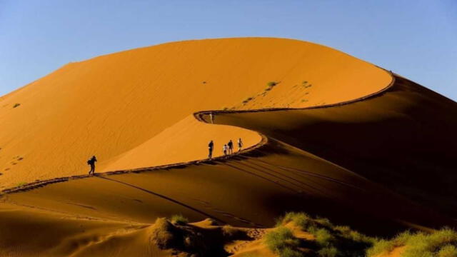La Duna 45 es una de las formaciones más emblemáticas del desierto de Namib. Foto: The Telegraph La Duna 45 es una de las formaciones más emblemáticas del desierto de Namib. Foto: The Telegraph