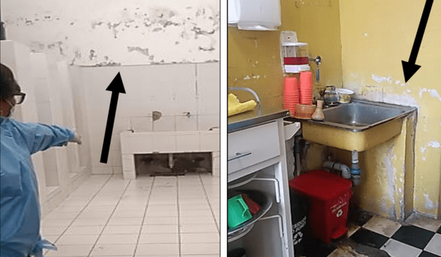 El mal estado de la infraestructura pone en riesgo a los pacientes. Foto: Contraloría General de la República. El mal estado de la infraestructura pone en riesgo a los pacientes. Foto: Contraloría General de la República.