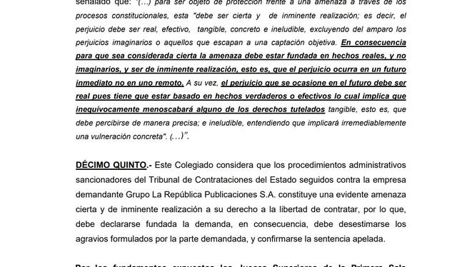 El Poder Judicial confirma que el Grupo La República no contrató con el Mincetur El Poder Judicial confirma que el Grupo La República no contrató con el Mincetur