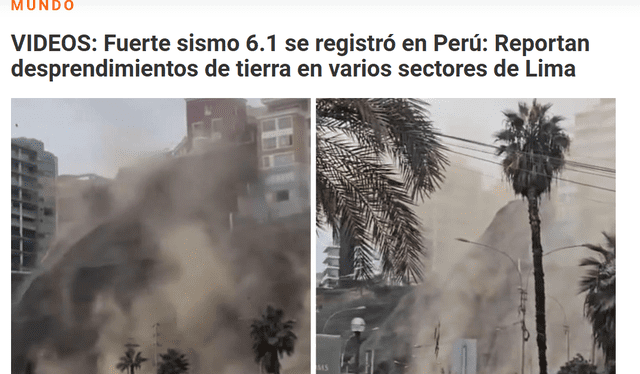 Las redes sociales se llenaron con diversas imágenes del sismo. Foto: Canal 13 Las redes sociales se llenaron con diversas imágenes del sismo. Foto: Canal 13